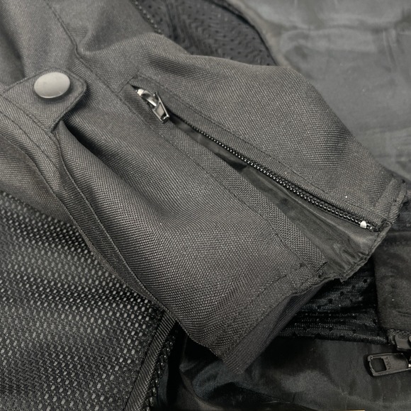 BILT Motorcycle Jacket Black Mesh Racing‎ Sportbike Riding Coat Mens - Picture 9 of 14